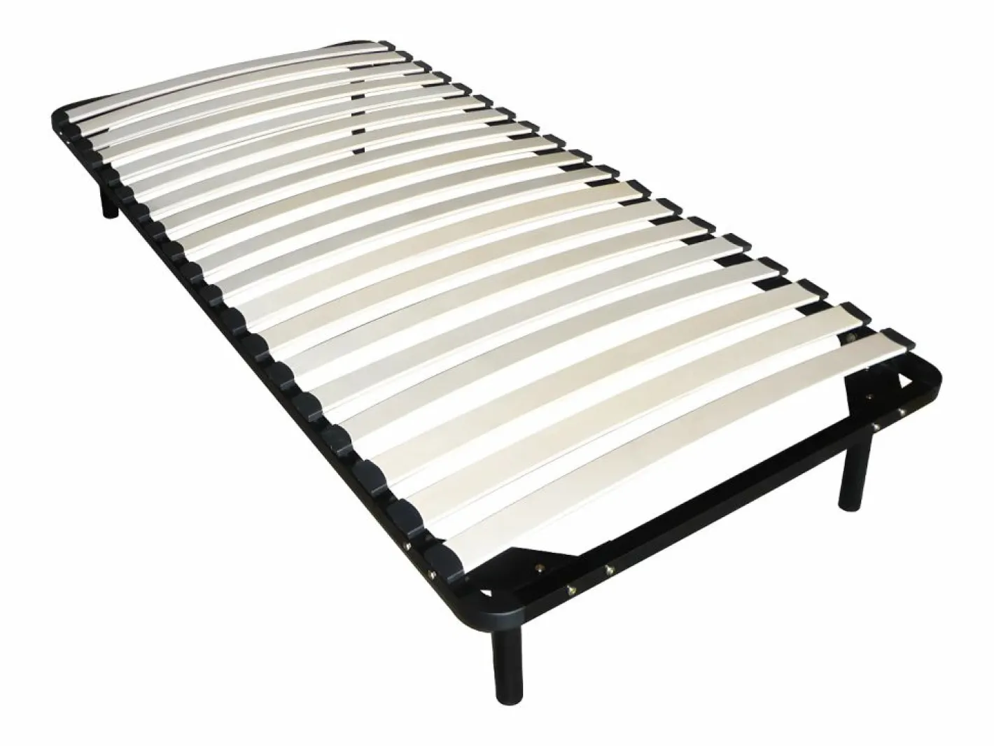 NATUREA Conjunto de 90 x 190 cm. Somier de láminas + colchón de espuma y tela de bambú - KANANI de Negro Online