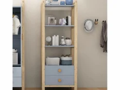 Merax Muebles Niño|Conjunto de armario combinado - armario + estante - con barra + cajones - MDF -