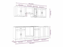 vidaxl Cocina Completa|Conjunto de armarios de cocina 