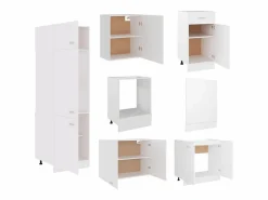 vidaxl Conjunto de armarios de cocina de 7 piezas 