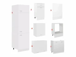 vidaxl Conjunto de armarios de cocina de 7 piezas 