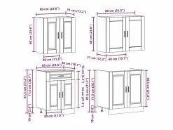 vidaxl Cocina Completa|Conjunto de armarios de cocina de 4 piezas 