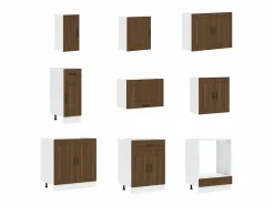 Conjunto de armarios de cocina de 14 piezas 