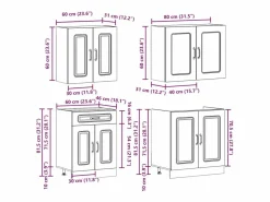 vidaxl Cocina Completa|Conjunto de armarios de cocina de 4 piezas 