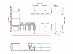 Conjunto de armarios de cocina de 7 piezas "Porto" de madera vieja de ingeniería^vidaxl Clearance