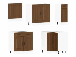 vidaxl Conjunto de armarios de cocina de 11 piezas 