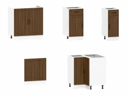 vidaxl Conjunto de armarios de cocina de 11 piezas 