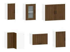 vidaxl Conjunto de armarios de cocina de 11 piezas 