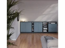 Vicco Conjunto de armarios para techo inclinado gris ado/antracita 120x46x81.6 rion Azul New