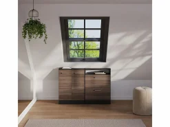 Vicco Conjunto de armarios para techo inclinado gris noble/antracita 120x46x81.6 rion Gris claro