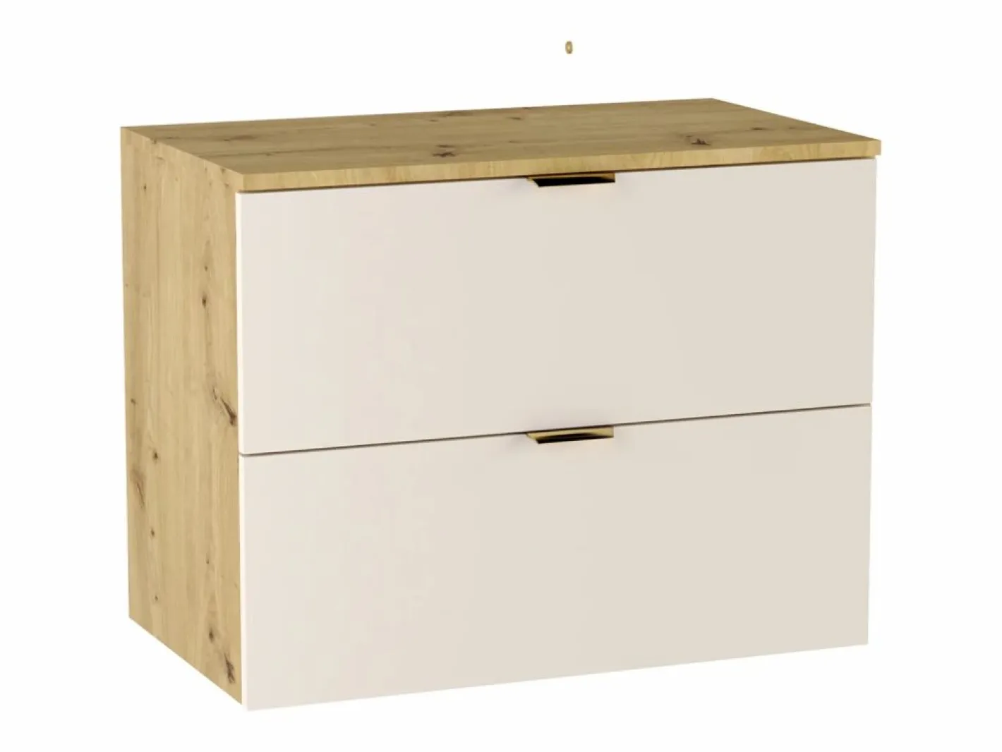 Conjunto de baño 80 cm Cashmere / Roble Nogal Armario con encimera + Columna Orio^ Online