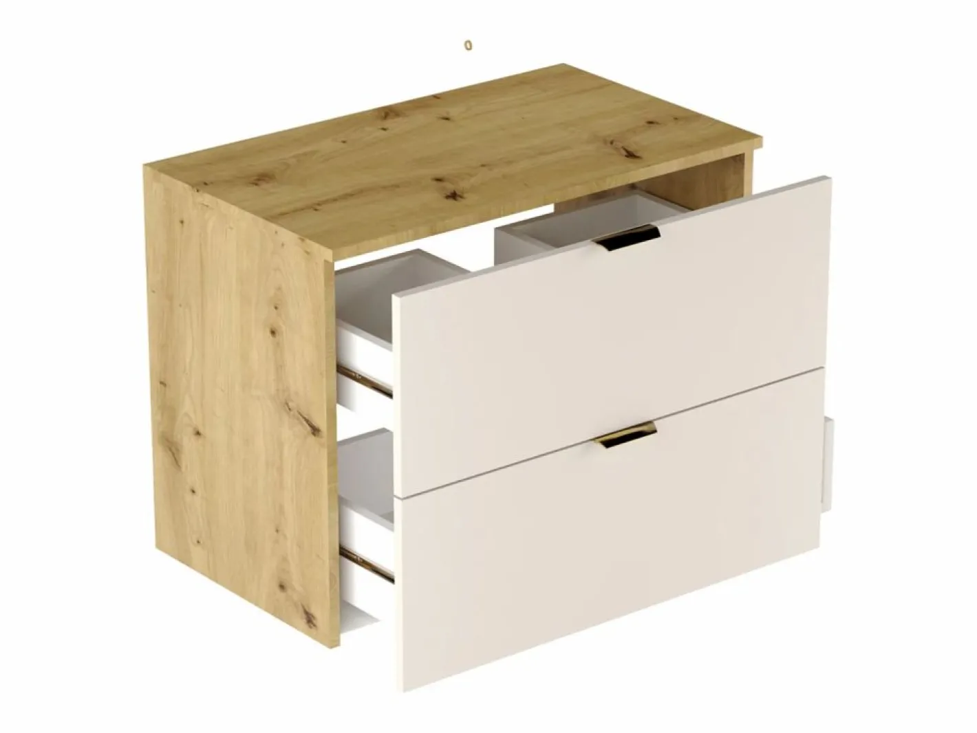 Conjunto de baño 80 cm Cashmere / Roble Nogal Armario con encimera + Columna Orio^ Online