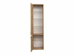 Conjunto De Baño|Conjunto de baño 80 cm Vivien Roble Wotan Columna Armario con espejo