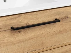 Conjunto De Baño|Conjunto de baño 80 cm Vivien Roble Wotan Columna Armario con espejo