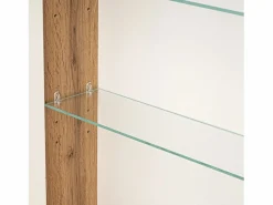 Conjunto De Baño|Conjunto de baño 80 cm Vivien Roble Wotan Columna Armario con espejo