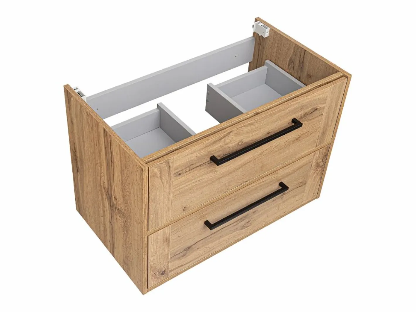 Conjunto de baño 80 cm Vivien Roble Wotan Armario con espejo^ Best