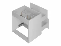 Conjunto de baño 140 cm Armario con encimera Estantería Frentes ranurados Arcos Blanco Sale