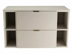 Mueble De Lavabo|Conjunto de baño de cachemira 100 cm Armario con encimera y estanterías Orio