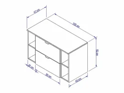 Mueble De Lavabo|Conjunto de baño de cachemira 100 cm Armario con encimera y estanterías Orio
