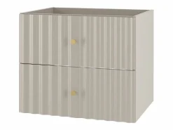 Mueble De Lavabo|Conjunto de baño de cachemira 80 cm Armario con encimera y estantería Frentes ranurados Aqua