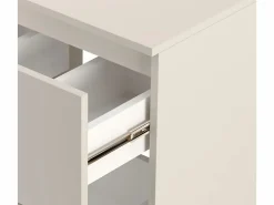 Conjunto de baño de cachemira de 80 cm. Armario con encimera y estantería Orio. Beige Outlet