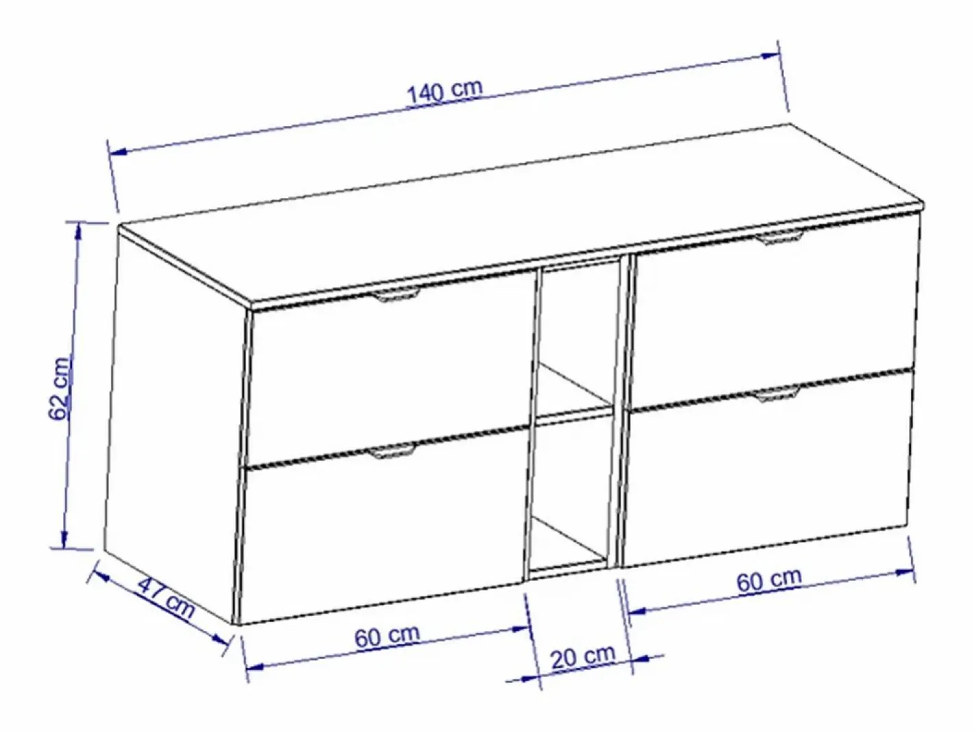 Conjunto de baño de cachemira 140 cm Armario con encimera y estantería Orio Beige