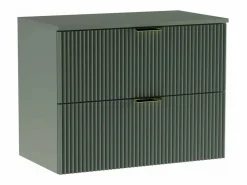 Conjunto De Baño|Conjunto de baño 100 cm Armario Encimera Estantería Nogal Columna Frentes ranurados