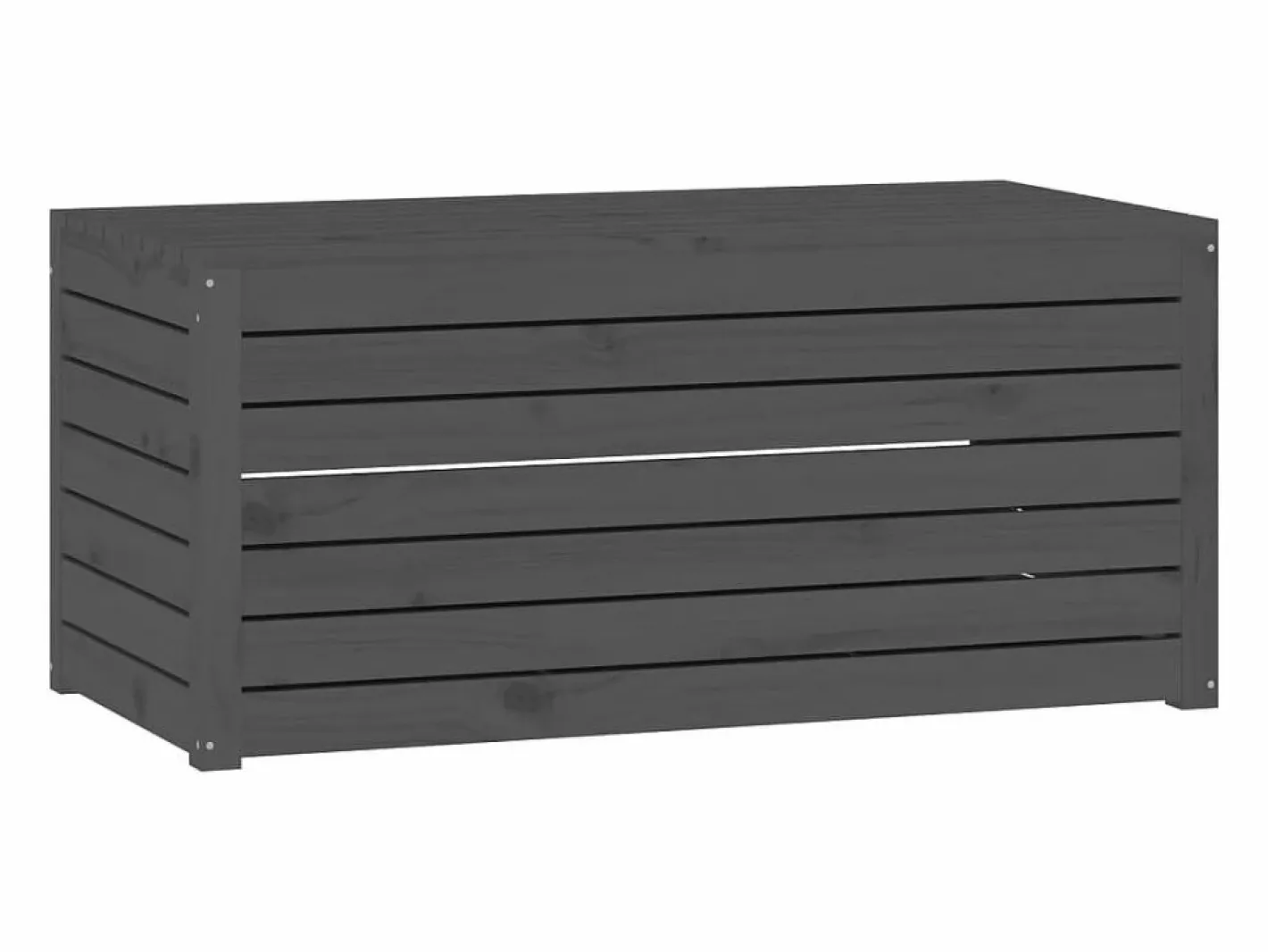 Conjunto de caja de jardín 4 piezas de madera maciza de pino Gris