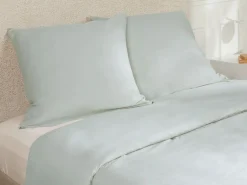 Palacio Ropa De Cama|Juego De Sábanas|Conjunto de cama de satén 108 hilos/cm² - Funda nórdica 240 x 260 cm + 2 fundas de almohada 63 x 63 cm - Beige - TALORA de