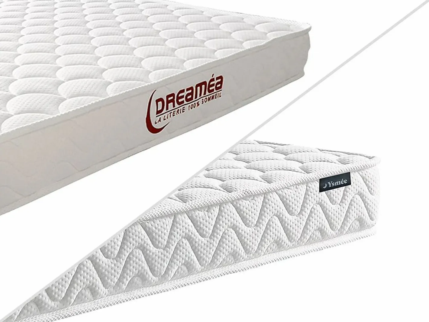 Ysmée Conjunto de canapé abatible + colchón viscoelástico - 90 x 190 cm - PELOPS de Color natural claro Discount