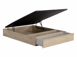 Ysmée Conjunto de canapé abatible de 160 x 200 cm con cajón y colchón de muelles - PRESTIGE de YSMÉE Color natural claro Outlet