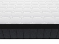 Ysmée Conjunto de canapé abatible de 160 x 200 cm colchón híbrido de muelles 7 zonas espuma viscoelástica 25 cm de grosor TOLCA YSMÉE Blanco Hot