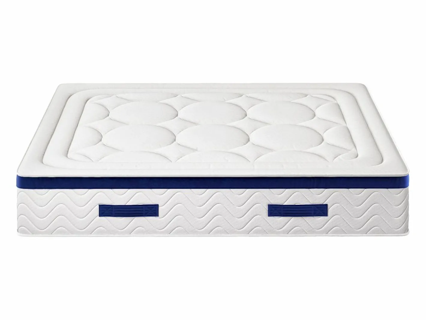 Palacio Conjunto de canapé abatible de 180 x 200 cm + colchón híbrido de muelles ensacados - MARQUIS Blanco Online