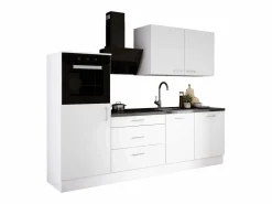 Cocina Completa|Conjunto de cocina: Mate, dimensiones: largo: 250 cm, alto: 220 cm, fondo: 60 cm