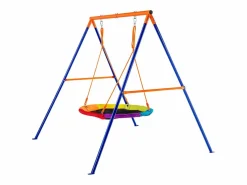 Conjunto de Columpios SucceBuy de Jardín Asiento 102 cm Carga 199,6 kg, Soporte Metálico, Cuerda Ajustable para Patio^ Outlet