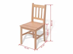 vidaxl Conjunto de comedor 7 piezas madera de pino Color natural claro Hot