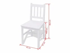 vidaxl Mesa Alta|Conjunto de comedor 5 piezas madera de pino