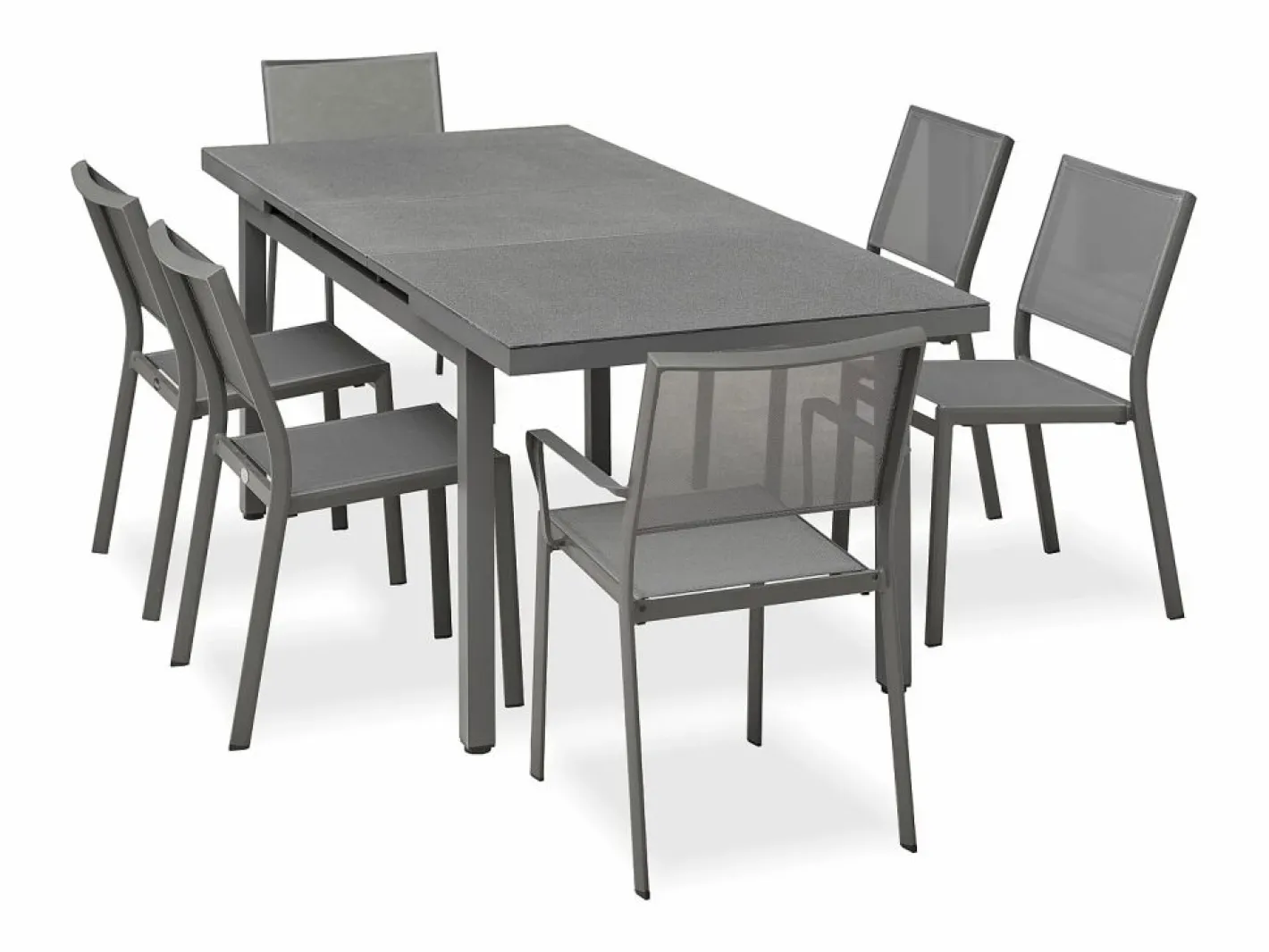Dcb Garden Comedores De Jardín|Conjunto de comedor de 6 plazas en aluminio