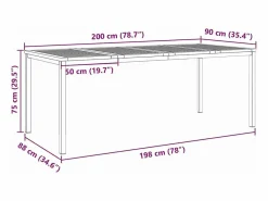 Conjunto de Comedor de Jardín 9 pcs Madera de Acacia Sólida^vidaxl Online