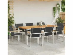 Conjunto de Comedor de Jardín 9 pcs Madera de Acacia Sólida^vidaxl Online