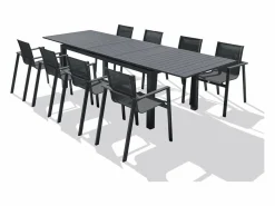Conjunto de comedor de jardín 8 plazas de aluminio^Dcb Garden