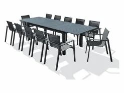 Conjunto de comedor de jardín 12 plazas de aluminio^Dcb Garden Hot