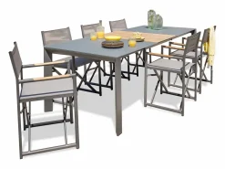 Paris Garden Comedores De Jardín|Conjunto de comedor de jardín 6 plazas de aluminio