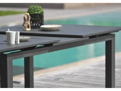 Conjunto de comedor de jardín 6 plazas de aluminio^Dcb Garden New