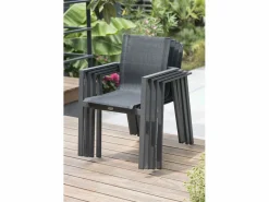 Conjunto de comedor de jardín 6 plazas de aluminio^Dcb Garden New