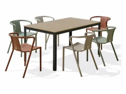 Conjunto de comedor de jardín 6 plazas de aluminio^Dcb Garden Hot