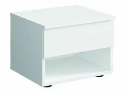 Conjunto de dormitorio NOFI - Cama 140x200 cm con somier, 2 cajones, mesitas de noche, armario y cómoda -^Meublorama Best