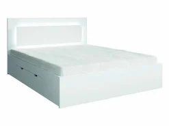 Conjunto de dormitorio NOFI - Cama 140x200 cm con somier, 2 cajones, mesitas de noche, armario y cómoda -^Meublorama Best