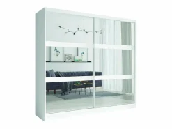 Conjunto de dormitorio NOFI - Cama 180x200 cm con somier, 2 cajones, mesitas de noche, armario y cómoda -^Meublorama New