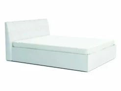 Meublorama Conjunto de dormitorio VERONA: Cama con canapé 160x200 cm, cómoda de 3 cajones, mesitas de noche, armario de 4 puertas, brillante. Blanco Clearance